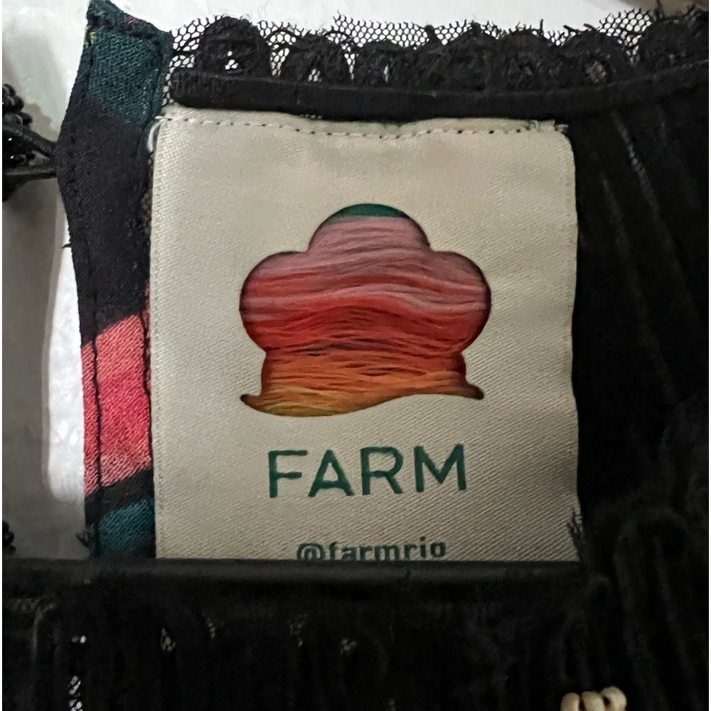 Farm Rio blouse with beadwork (last season) like new worn once size M 8 - Picture 2 of 10